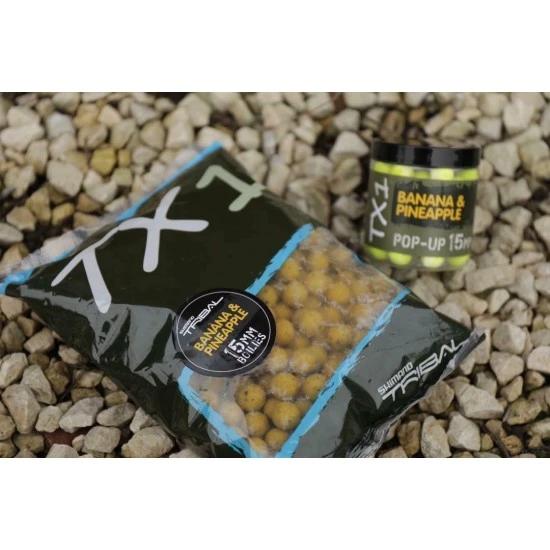 Shimano Tribal TX1 Banana And Pineapple Boilies 15mm 1kg 2 Shimano Tribal TX1 Banana And Pineapple Boilies 15mm 1kg – Bild 2