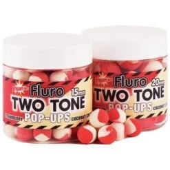 DYNAMITE BAITS Dynamite Fluro Two Tone Strawberry Coconut Pop-Ups 15mm